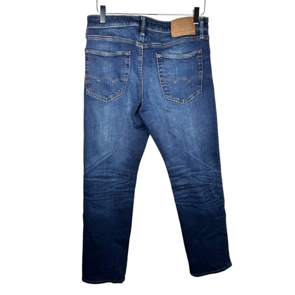 American Eagle Original Straight Size 32x 28 Men Straight Leg Jeans Casual Blue - Picture 2 of 4